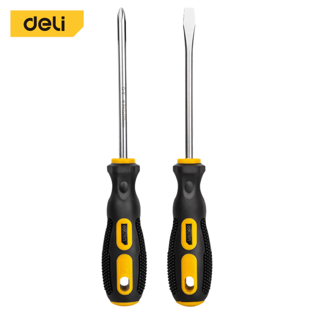 ไขควงปลายแม่เหล็ก DELI DL260002B-YL-01 ยาว 200มม 2ชิ้น_0